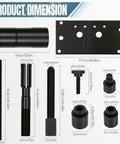 QBselecar inner cam bearing installer tool set for Harley-Davidson Twin Cam engines, black metal components with mounting plate