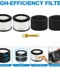 2 Pack 17810 Filter Replacement Kit For 9-17810 3 To 4 Gallon Wet Dry Shop Vac with filters, foam sleeves, and brush
