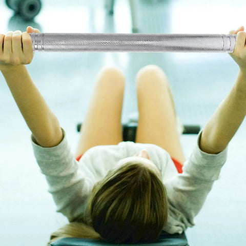 Person lifting Beefed Up Dumbbell Connecting Bar For Weightlifting Equipment With Steel Tube Construction And Ultra Precise Threads