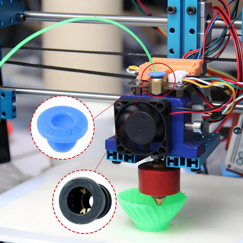 3D printer setup with 20 Pack PTFE Pneumatic Valve Heads With Caps For 3D Printers, Air Control Valve Connector Replacement Kit For Extruder