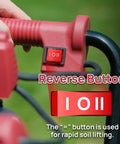 Close-up of reverse button on 1500W Electric Post Hole Digger With 6 Inch Digging Bit And Extension Rods For Farmland
