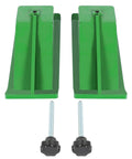 Two Pack Universal Tractor Bucket Edge Protectors For Most Loaders, Built Tough On Heavy Duty Steel With Durable Green Powder Coating