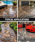 Pro Level Wet Look High Gloss Sealer For Pavers Concrete And Stone Fast Dry Single Component Urethane Acrylic Coating That Actually Slaps With Heavy Duty Car Traffic Endurance And Epic Color Pop Finish on paver patios, stamped concrete, stone walkways, and garage floors.