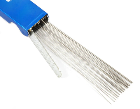 Long Oxy Acetylene Tip Cleaner Kit With 60 Or More Cleaning Edges Per Inch Fits All Tip Sizes Gives Extra Shine Heavy Duty Welding Tool For Pros Durable Tip Cleaner For Torch Tips, blue metal case with cleaning needles
