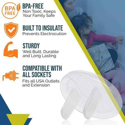 32 Pack Clear Outlet Cover Plugs For Baby Proofing Durable Easy Install Kid Safe Electrical Sockets Value Pack Blocking Shocks