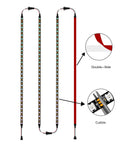 Individually Addressable 4 Pack 19 Inch WS2812B LED Strip for 5V 3 Pin Headers with double-sided tape and cuttable design.