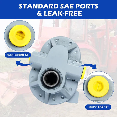 11 GPM Hydraulic PTO Pump High Flow 540 RPM 2500 PSI With SAE 16 Inlet And SAE 12 Outlet For Log Splitter And Truck Lift