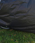Adult Tricycle Cover For 24 To 26 Inch Three Wheel Electric Trikes And Bikes, Outdoor Waterproof Windproof Dustproof Rain Shield, Fits Mountain Road Cruiser And EBikes, 78 L 29 W 43 H, Heavy Duty All Weather Protection on black covered trike