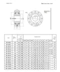 Top Shelf Backstop Unidirectional Clutch Component for Gear Reducers, detailed specifications and dimensions chart.