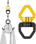 Heavy Duty Swing Swivel Spinner With Smooth 360 Degree Spin For Tree Seats Hammocks And Tires Tough As Nails aluminum connector with yellow and black design