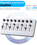 Wireless MIDI Controller Mixer With 43 Backlit Buttons And USB MIDI Keyboard For PC And Mac, showing 8 faders.