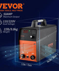 50 Amp Plasma Cutter For Clean Fast Metal Cutting No Fuss Dual Voltage 110V Or 220V Inverter IGBT With Plasma Torch