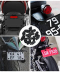 16 Piece Nylon License Plate Hardware Kit Black Screws Bolts Nuts And Frame Fasteners For Motorcycles Cars Trucks And Bikes With Durable Plastic Plating Finish