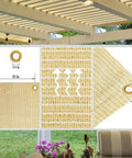 90 Percent UV Blocking Shade Cloth 12x20 Ft Pergola Shade Cover With Reinforced Grommets Privacy Screen, showing detail and installation.