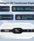 Intelligent LED touchscreen display of Heavy Duty Electric Vehicle Charger Built For Tesla Level 1 And 2 J1772 with app control.