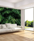 Tropical Monstera Banana Leaf Wall Mural For Living Room And Bedroom Not Peel And Stick 141 By 96 Inches, realistic foliage