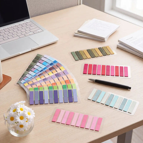 Writable Sticky Tabs Set With 80 Color Varieties, 16000 Index Tabs for annotating books, Bible study, planners, on desk