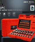 Heavy Duty 25-Piece Screw Extractor Set With Hex Head And Multi Spline Bits, Chrome Molybdenum Steel Easy Out Bolt Remover