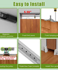 Five Point Three Foot Pocket Door Track Kit With Soft Close And Soft Open Aluminum Commercial Grade Sliding Hardware installation process