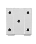 Front view of 4 Pack Aluminum Slide Block For 12mm SBR12 Linear Motion Guide Rail Bearing Block Kit For CNC Machines, durable aluminum alloy.