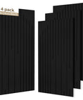 Fresh Groove Design Acoustic Wall Panels For Legit Sound Absorption And Echo Reduction Solid Noise Blocking 4 pack, 48x24x0.4 inch, textured finish.