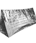 Emergency Survival Reflective Blanket For Camping And Hiking Packable Thermal Shield Multipurpose Tent And Sleeping Bag Lightweight Rescue Gear For Outdoor Adventures Silver in tent shape