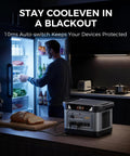 S1000 Pro Portable Power Station With 3000W Surge And 2200W Continuous powering a fridge during blackout