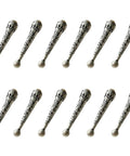 12 Piece Bolo Tie Tips 5mm End Caps Replacement Cord Ends For DIY Crafts And Clothes Decor, Lightweight Bolo Tie Cord End Caps Accessories To Fit 5mm Cords, antique silver alloy