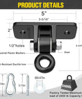 A-Frame Swing Set Brackets Kit With Four Beefy Swing Hangers And Heavy Duty Mounting Hardware, dimensions and components diagram
