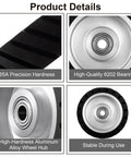 Tough 6X2 Inch Serrated Rubber Contact Wheel For Belt Grinder Machine With 6202 Bearing And 65A Hardness detail view, showcasing hard rubber and aluminum hub.