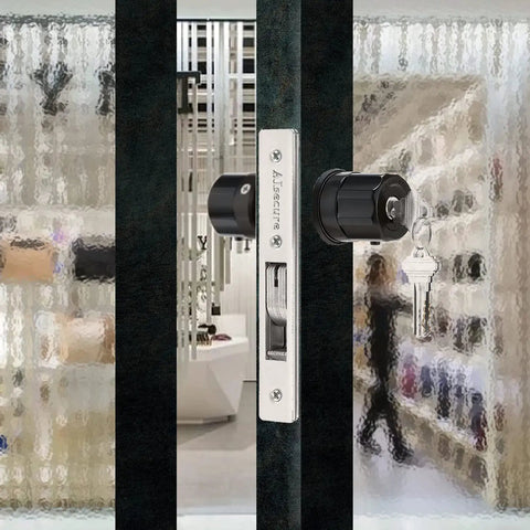 Tough As Nails Storefront Door Lock Swing Deadbolt with Solid Brass Cylinder Keyed Alike for Aluminum Shop Doors