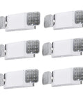 Emergency Lighting Kit With Battery Backup, Commercial Grade LED Emergency Light Fixtures, Dual Adjustable Heads, 6 Pack