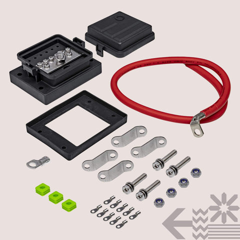Waterproof Ground Power Distribution Terminal Block With Insulated Bus Bar Box For 12V Auto Marine Car RV Boat UTV ATV IP65 Sealed