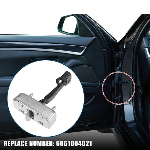 Beefy Heavy Duty Car Door Hinges With Check Strap For Tacoma 2005-2013 displayed on an open car door