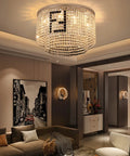 Top Shelf Slick Crystal Ceiling Pendant Lamp delivering a light luxury vibe, 80cm, ideal for sunrooms and entryways.