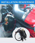 Dual Electric Fuel Pump Assembly Replacement For Marine Engines Fits 4.3L 5.0L 5.7L installation rendering
