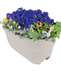 Railing Planter With Drainage Holes For Decks And Balconies 24 Inch Weatherproof Resin Planter Made From Polyethylene Plastic In White