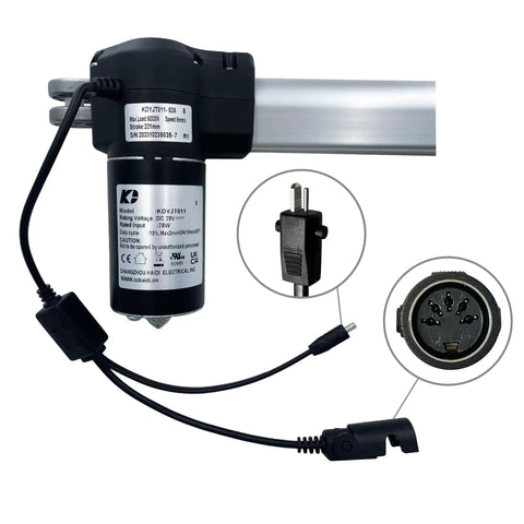 Badass Heavy Duty Linear Actuator Replacement For Power Recliner Lift Chairs with connector ports and motor specifications.