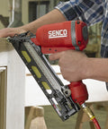 FinishPro 42XP 15 Gauge Pneumatic Finish Nailer Oil Free in use on wooden furniture