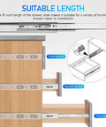 Beefy 10 Inch Heavy Duty Bottom Mount Drawer Slides Stainless Steel 1 Pair 304 Stainless Glides for Cabinets and Tool Boxes