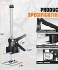 Two Pack Heavy Duty 15 Inch Arm Jack Supporting 440 Pounds with specifications, features metal lifting support and artificial handrail.