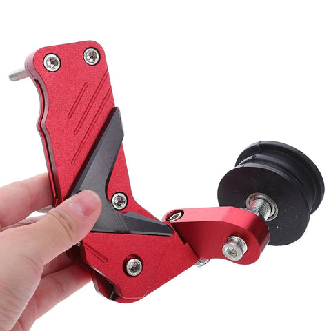 Red Universal Aluminum Motorcycle Chain Tensioner Kit With Auto Adjuster Roller For Dirt Bike Motocross And ATV Keeps Your Chain Smooth Like Butter While Cutting Down On Wear And Tear For Less Maintenance hassle Free Riding, red aluminum with roller