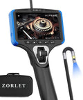 Dual Lens Two Way Articulating Borescope Camera With Light 5 Inch Endoscope Inspection Camera Slim 0.25 Inch Probe Waterproof 5 Foot Snake Camera For Automotive Mechanics And Engine Inspections with carrying case