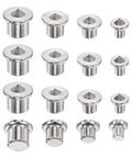 16 Piece Dowel Center Pins Set For Woodworking, Solid Tenon Center Transfer Plugs in 1/4, 5/16, 3/8, 1/2 Inch stainless steel