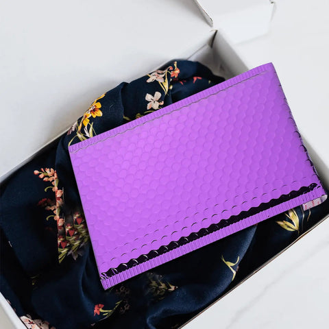 Purple Bubble Mailers 18x23cm Self Seal Padded Envelopes With Thickened Aluminum Foil Cushioning, Hella Durable Shipping Bags.