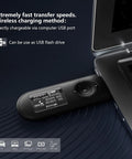 8GB USB MP3 Player With FM Radio Expandable To 32GB plugged into laptop USB port for direct charging