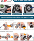 Deutsch DTM 3 Pin Connectors Kit waterproof electrical wire connectors installation guide for 20 to 22 AWG contacts.