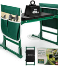Heavy Duty Garden Kneeler And Seat With Anti Tip Design Foldable Garden Bench Wide Soft Kneeling Pad Sturdy Handles Green