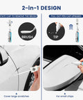 Two-Pack Car Touch Up Paint Pen With Clear Coat Pen Kit For White Cars showing brush and pen tip for scratch repair on vehicle
