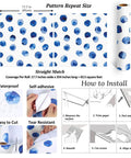Super Sleek Blue And White Polka Dot Peel And Stick Wallpaper For Kids Rooms And Nurseries Zero Mess Peel And Apply Removable Self Adhesive Vinyl Watercolor Accent Wall Decor Refresh installation guide